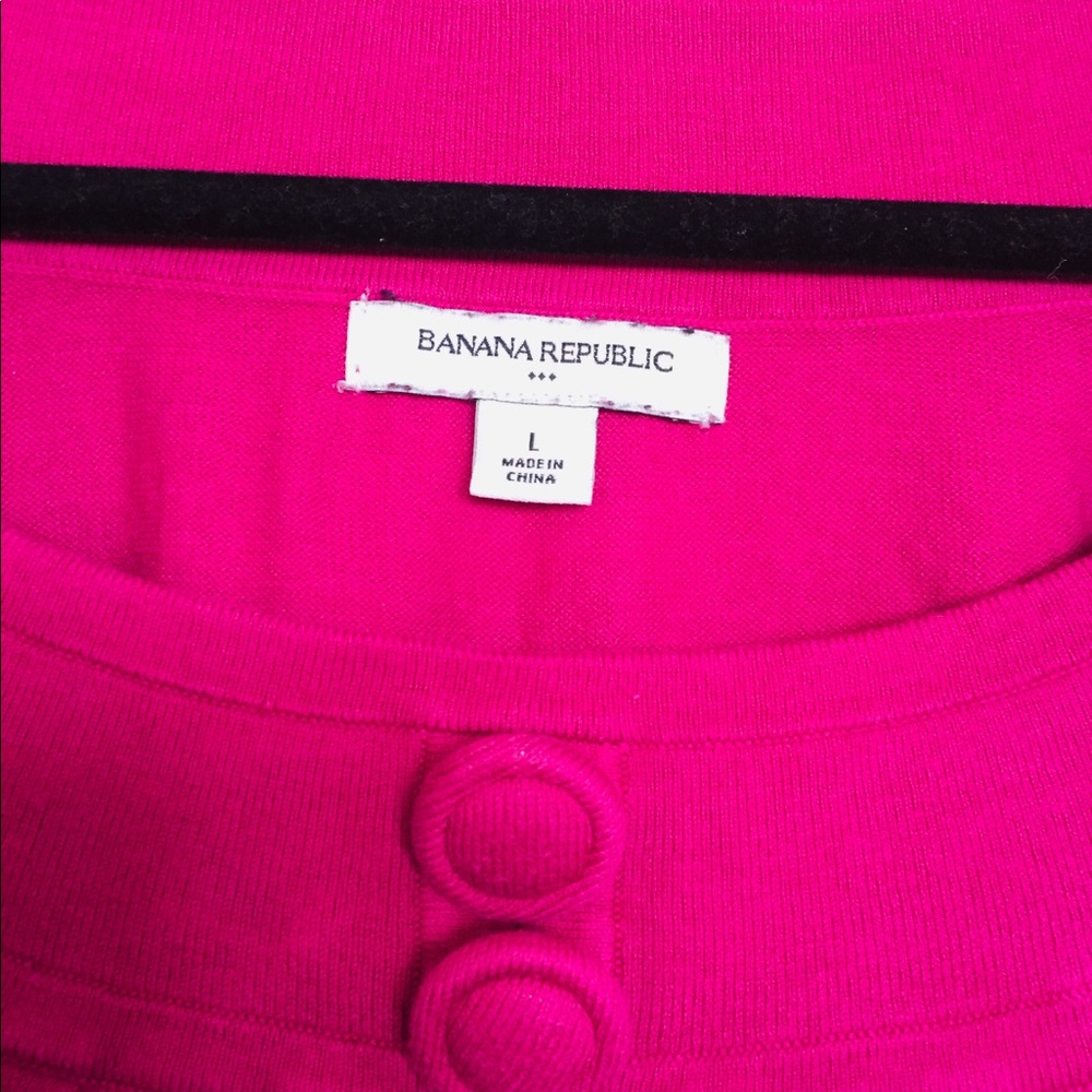 Banana Republic Rose Pink Knit Top. Size L - Picture 2 of 4
